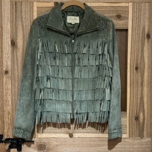 Green suede Scully jacket